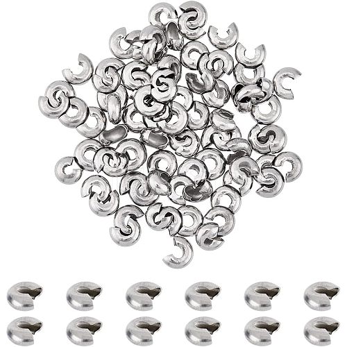 Stainless Steel Crimp Beads Cover FIND-FH0005-38-1