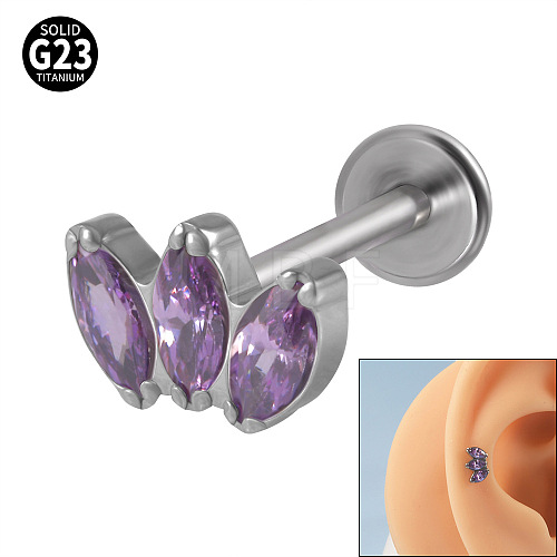 G23 Titanium Cartilage Earrings WGC4C46-03-1