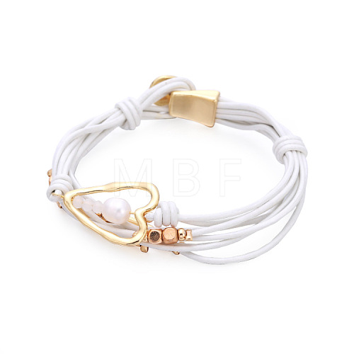 Imitation Leather Cord Multi-strand Bracelets for Women WG54D6B-04-1