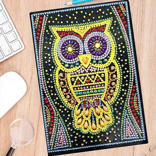 DIY Mandala Pattern Diamond Painting Notebook Kits MAND-PW0001-61W-1