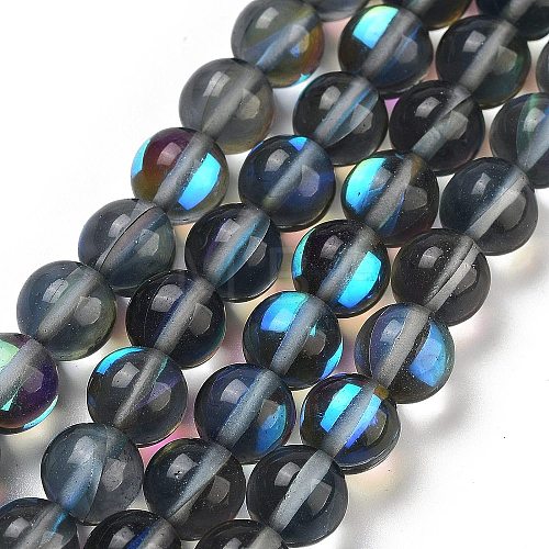 Transparent Glass Beads GLAA-B022-8mm-08-1