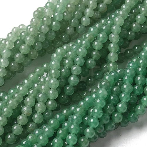 Natural Green Aventurine Round Beads Strands G-S150-6mm-2-1