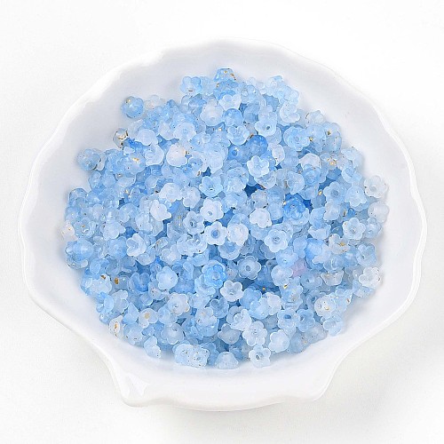 Frosted Transparent Acrylic Beads OACR-N137-72J-1