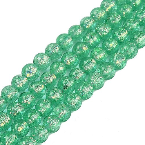 Handmade Foil Lampwork Beads Strands FOIL-K003-06A-03-1