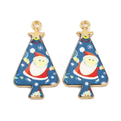 Christmas Theme Rack Plating Alloy Pendants FIND-M020-02H-G-1