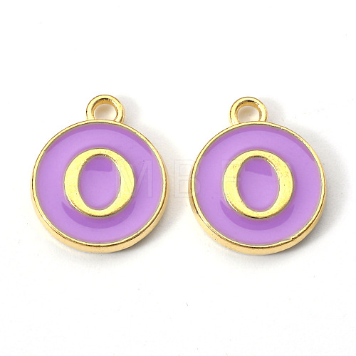 Golden Plated Alloy Enamel Charms ENAM-S118-10O-1