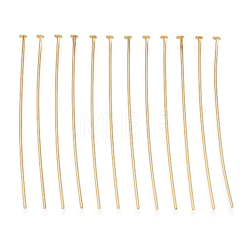 Brass Flat Head Pins KK-G331-11-0.7x51-1