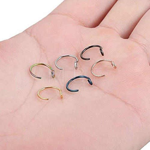 316 Surgical Stainless Steel Clip on Nose Rings WGA7223-10-1