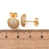 Brass Micro Pave Cubic Zirconia Stud Earrings EJEW-F418-15G-3