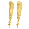 Rack Plating Brass Studs Earrings Finding KK-T072-07G-1