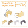 48Pcs 4 Colors Clothing Accessories IFIN-GO0001-01-2