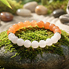 Natural White Jade Round & Topaz Jade Beaded Stretch Bracelets for Women Men BA4782-1