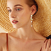 2 Pairs 304 Stainless Steel & Sterling Silver Dangle Stud Earrings EJEW-HS00011-3