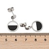 304 Stainless Steel Plastic Dangle Stud Earrings EJEW-Z089-16P-5