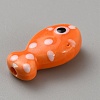 Handmade Porcelain Beads PORC-WH20001-02O-2
