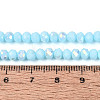 AB Color Plated Opaque Glass Rondelle Beads Strands EGLA-T029-4mm-09I-4