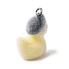 Flocking Opaque Resin Pendants RESI-G123-01T-2