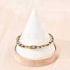 304 Stainless Steel Oval Link Chain Bracelets for Men Women BJEW-G766-06-4