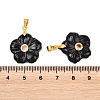 Natural Obsidian Carved Pendants G-A315-01G-05-3