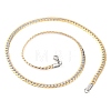 304 Stainless Steel Twist Chain Necklaces for Women NJEW-G140-08B-GP-1
