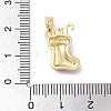 Christmas Theme Brass Micro Pave Cubic Zirconia Pendants KK-F877-31G-01-3