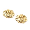 Brass Micro Pave Clear Cubic Zirconia Bead Caps KK-G425-05C-G-3