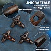 Unicraftale 50Pcs 2-Hole Wood Buttons BUTT-UN0001-28A-01-5