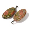 Natural Unakite Pendants GG-CBACB71-01P-01-2