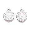 Rack Plating Alloy Enamel Pendants ENAM-N070-01A-01P-03-1