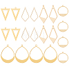 20Pcs 5 Style Brass Pendants KK-BC0009-93-1