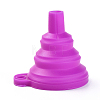 Portable Foldable Silicone Funnel Hopper AJEW-WH0104-40D-1
