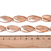 Electroplate Transparent Glass Beads Strands EGLA-N055-02D-4