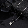1Pc Stainless Steel Letter Rectangle Pendant Necklaces NJEW-LP0001-34J-P-3