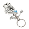 Alloy Lampwork Pendant Keychains KEYC-JKC01276-5
