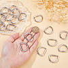 20Pcs Iron D Rings IFIN-DC0001-10-3
