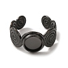 Spiral 304 Stainless Steel Cuff Ring Components STAS-P454-02A-B-2