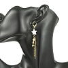 Star & Moon Natural Freshwater Shell Asymmetrical Earrings EJEW-JE07144-2