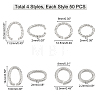 200Pcs 4 Style 304 Stainless Steel Jump Rings STAS-DC0005-83-5
