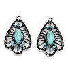 Synthetic Turquoise Pendants TIBEP-TAC0003-04AS-3