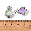 UV Plating Alloy Glass Pendants FIND-K032-12P-3