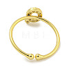 Rack Plating Brass Open Cuff Rings for Women RJEW-F162-02G-Q-3