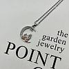 Mother's Day Alloy with Rhinestone Mother Daughter Moon Pendant Necklaces FS-WGC883C-01-4
