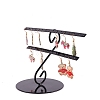 Double Layers Iron Earrings Storage Rack PW-WG526E5-01-1