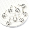 10Pcs Tibetan Style Alloy Pendant Decorations HJEW-YW00304-2
