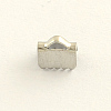 Tarnish Resistant Stainless Steel Ribbon Crimp Ends LS-STAS-Q187-03-2