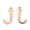 Ion Plating(IP) 304 Stainless Steel Alphabet Charms STAS-H122-J-RG-1