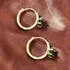 Brass Micro Pave Cubic Zirconia Hoop Earrings EJEW-P346-04G-01-3