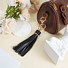 1Pc PU Leather Tassel Keychains KEYC-CL0001-51B-4