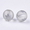 Autumn Theme Electroplate Transparent Glass Beads EGLA-S178-01G-2