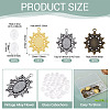30Pcs 3 Colors Vintage Tibetan Style Alloy Flower Pendant Cabochon Bezel Settings TIBEP-TA0001-47-4